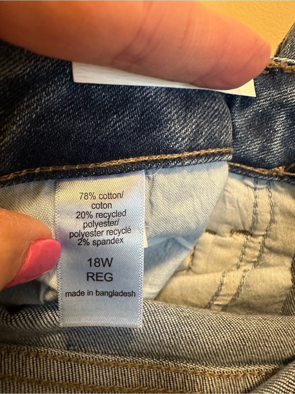 NWT Woman’s M Jeans 18W Regular High Rise Wide Leg Super Stretch Medium Wash - Picture 7 of 11